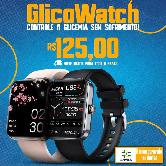 Montre Intelligente Mesure de Glucose - GlucoWatch™ 4.0 + 16 Fonctions - 60% DE RÉDUCTION (DERNIÈRES UNITÉS) 