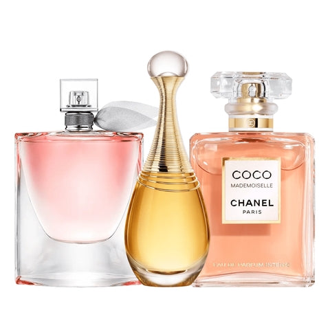 Oferta especial: Conjunto de 3 perfumes femininos importados + brinde exclusivo