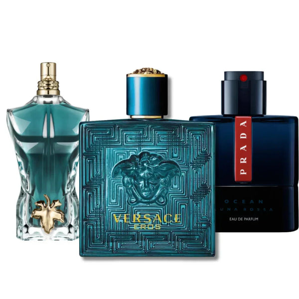 Prada Luna Rossa, Versace Eros, Le Beau 