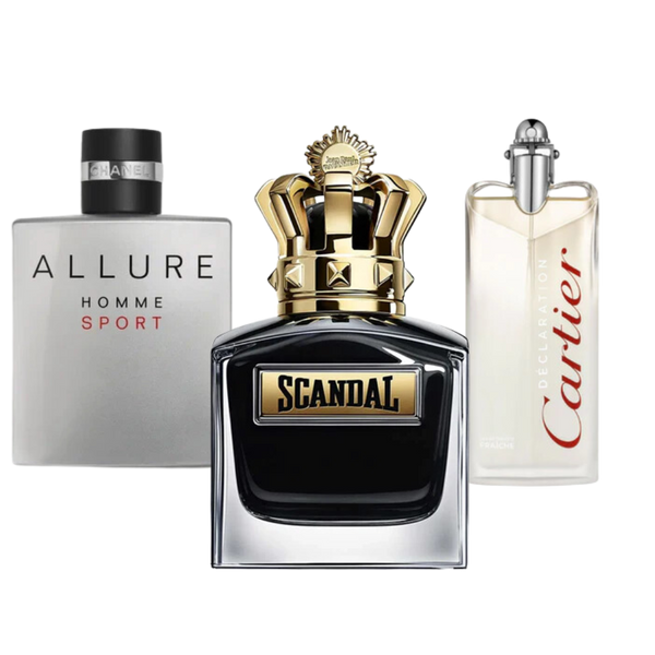 3 Parfums Allure Homme Sport, Jean Paul Gaultier Scandal, Cartier Déclaration (Eau de Parfum)