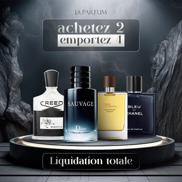 4 Parfums - Sauvage, Bleu de Chanel, Creed Aventus, Terre (BUY 2, GET 4)