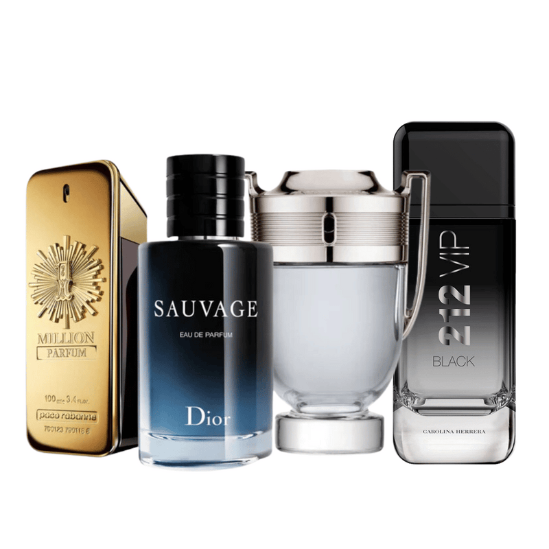 4 Parfums - 212 Vip Black, 1 Million, Sauvage et Invictus (BUY 2, GET 4)