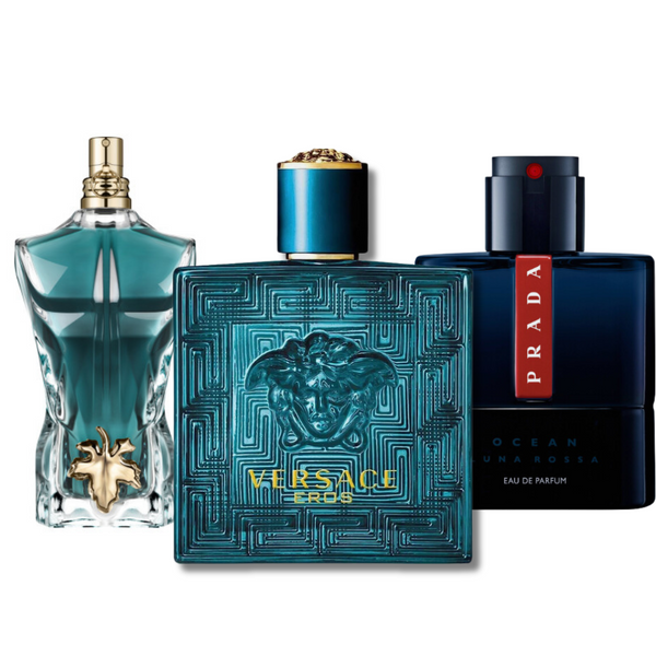 3 Parfums Prada Luna Rossa, Versace Eros, Le Beau (Eau De Parfum)